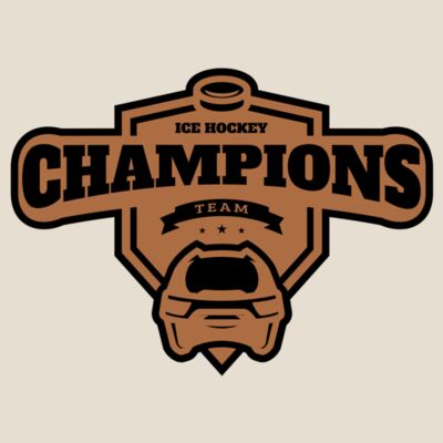 Champions Team Ice Hockey logo template Thumbnail